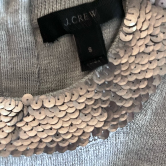 J Crew shell with sequin edging, size S - Picture 3 of 4